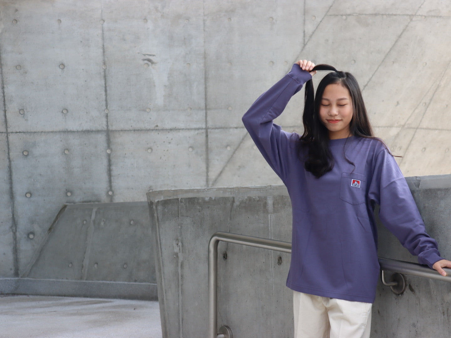 (現貨) BEN DAVIS LONG SLEEVE POCKET TEE