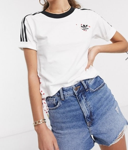(現貨) ADIDAS HEART THREE STRIPE TEE