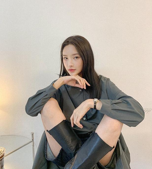 (現貨) MUAHMUAH SHIRT LONG ONE-PIECE - MUSH21306