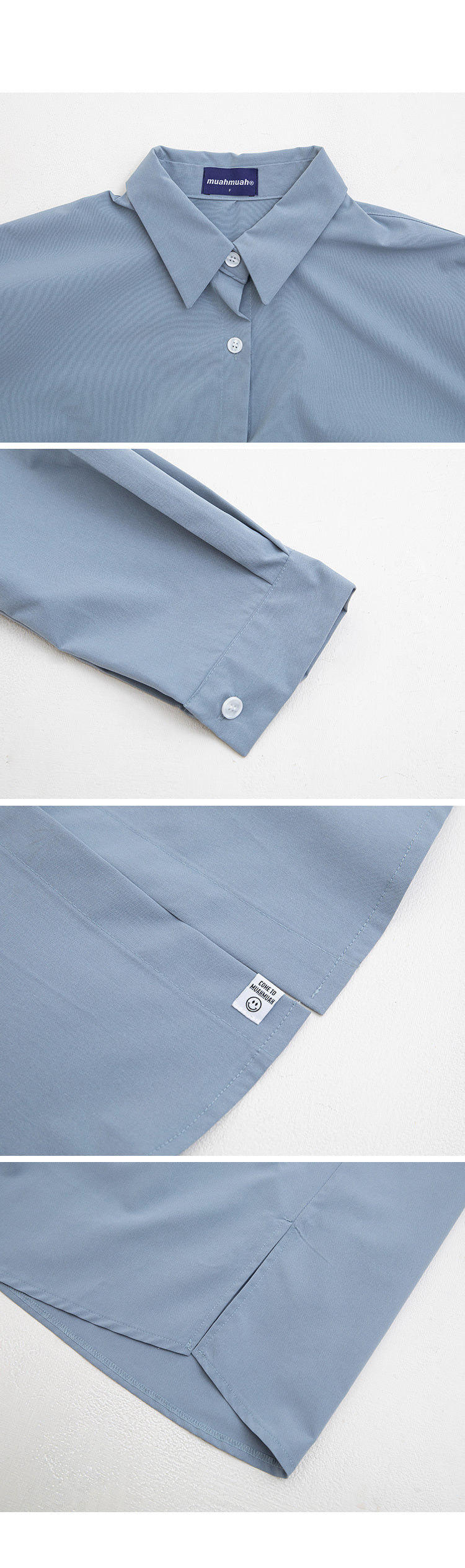 (現貨) MUAHMUAH SHIRT LONG ONE-PIECE - MUSH21306