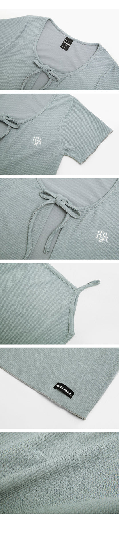 (現貨) MUAHMUAH LOGO SLEEVELESS HALF CARDIGAN 背心連外套 - MUT22063